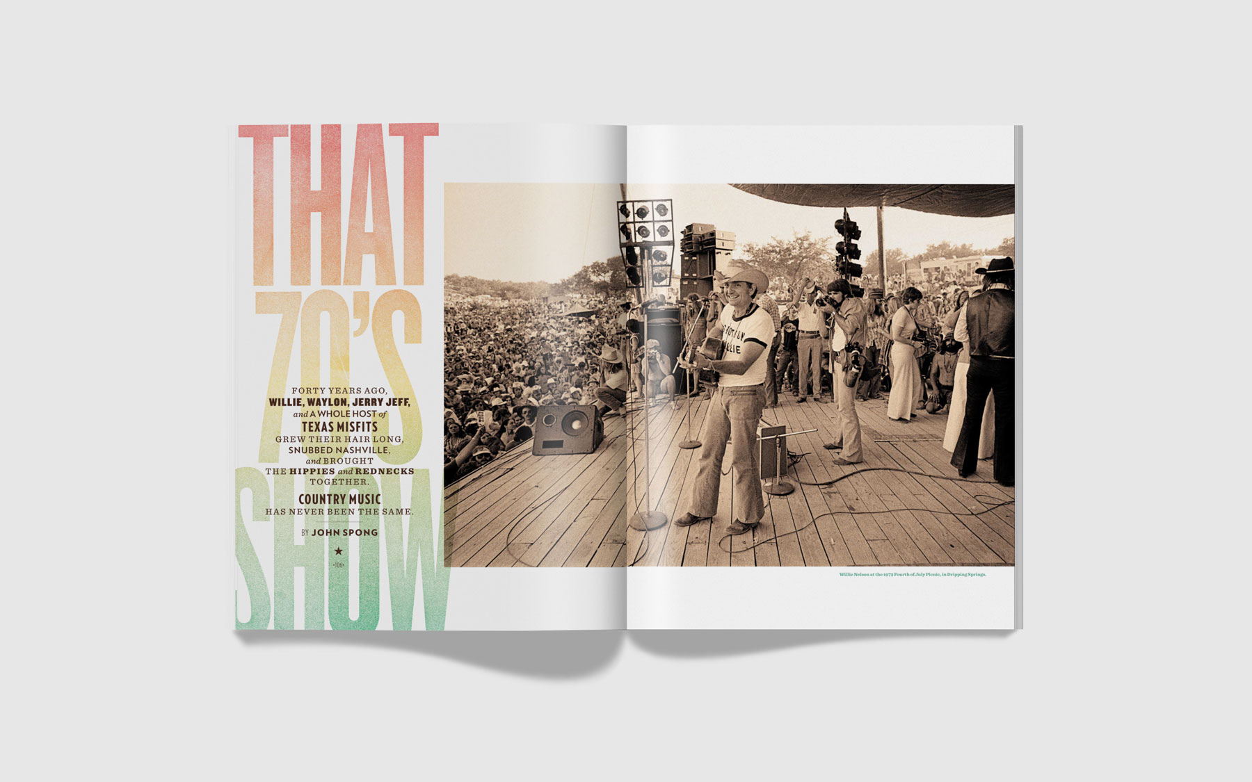 Texas Monthly magazine spread